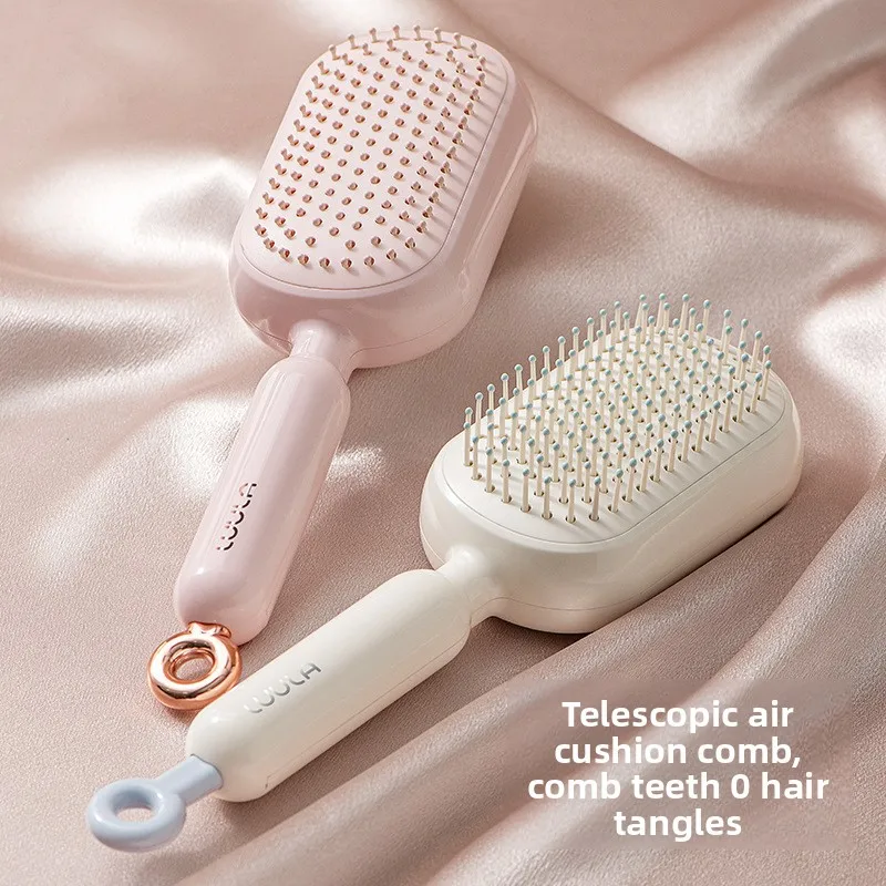 Peine para mujer, peine con Airbag, parte superior de calavera esponjosa, masaje retráctil, cojín de aire, peine portátil