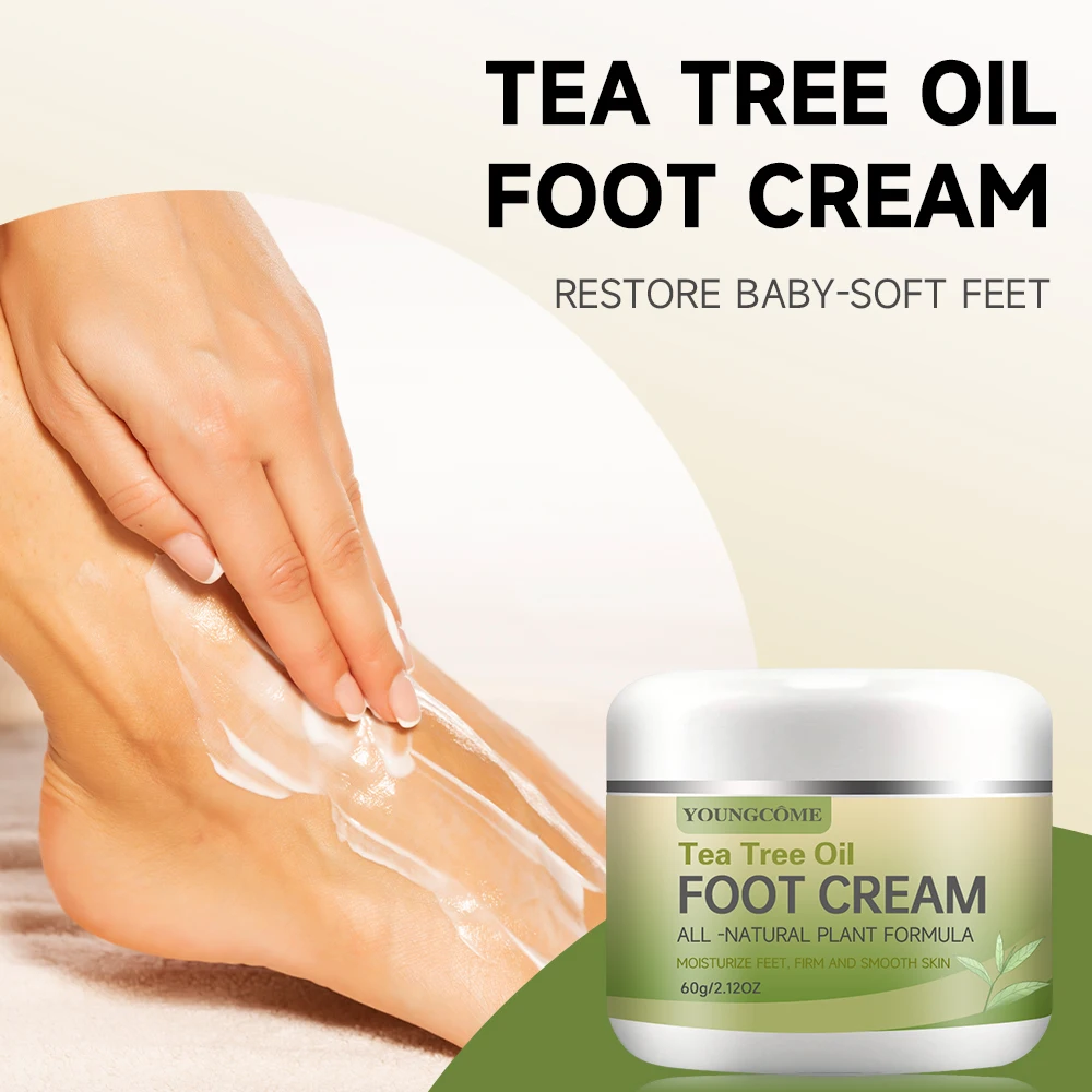 Natürliche Teebaumöl Fuß creme, Anti-Trocknungs-Riss Fuß creme Ferse rissige Reparatur creme Entfernung abgestorbene Haut feuchtigkeit spendend für Füße