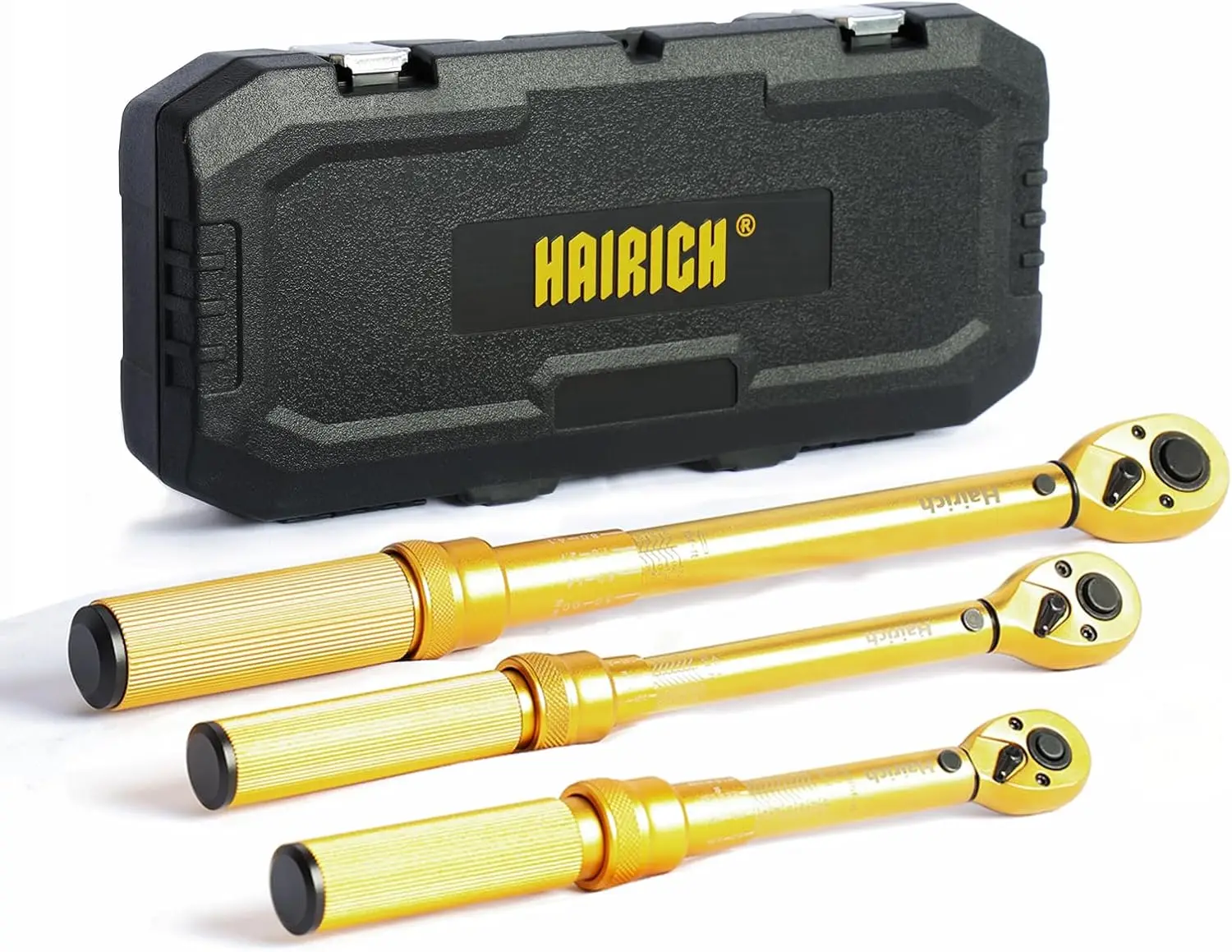 

3-Piece Torque Wrench Set with 1/4, 3/8, 1/2 Inch Drives, Dual Range Scales & Quick Release Head