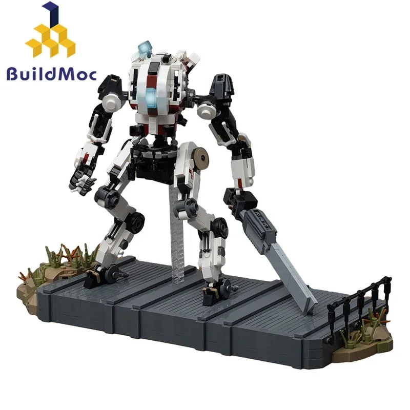 BuildMoc High-Tech Ronin-Class Titanfalls Titan Building Blocks Kit Sword Robot Mecha Bricks Idea Toy For Children Birhtday Gift