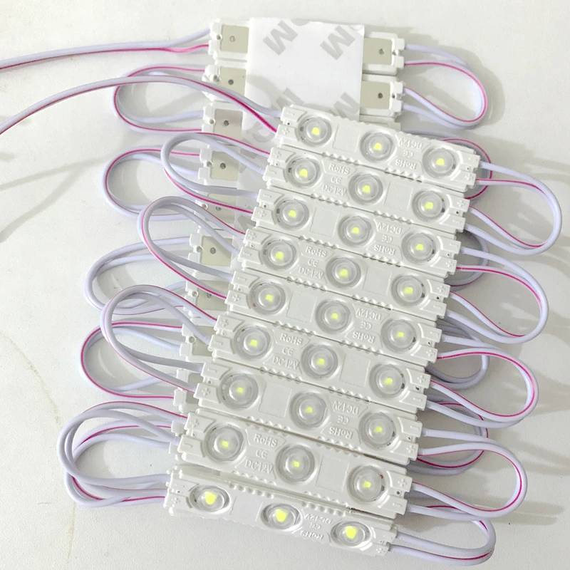 10pcs Injection LED module 12v  2835 module light 61*13mm IP65 Waterproof Outdoor Word Sign Board Lightbox Windowfront Car Shop