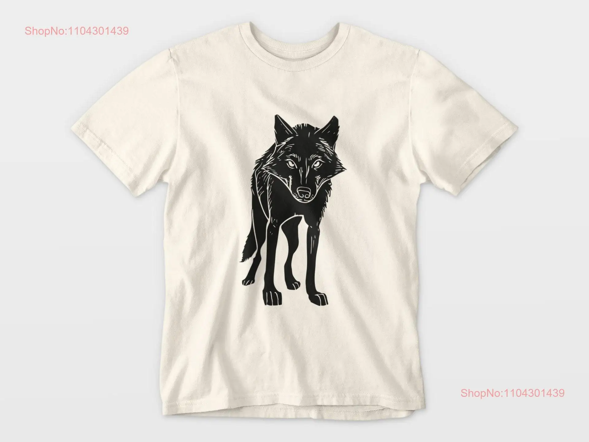 Black Wolf T Shirt Answer the call of wild with this captivating depiction a wolf's untamed spirit long or short sleeves