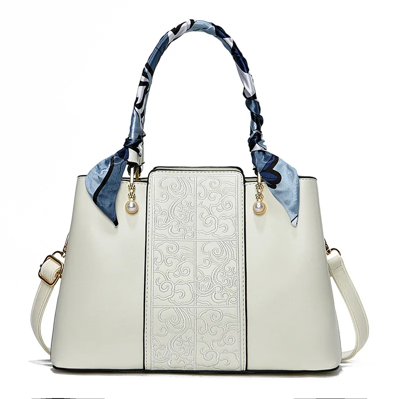 

New high-end mom bag, large capacity single shoulder handbag, fashionable Chinese style embroidered diagonal cross bag SC825