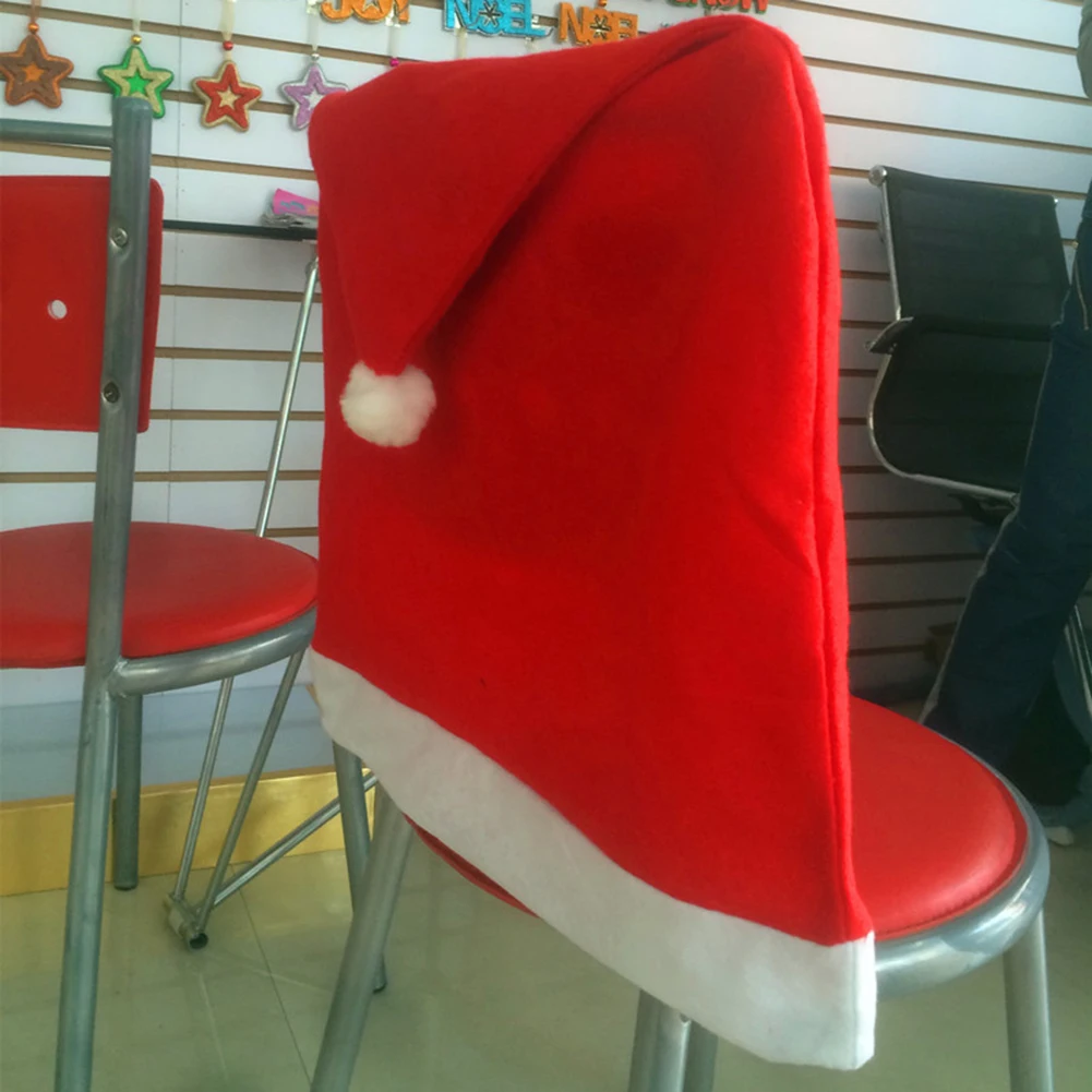 Christmas Chair Protector Cover Decorative Dining Chair Decor Cover Festival Favor Home Party Dinner Table Art Case