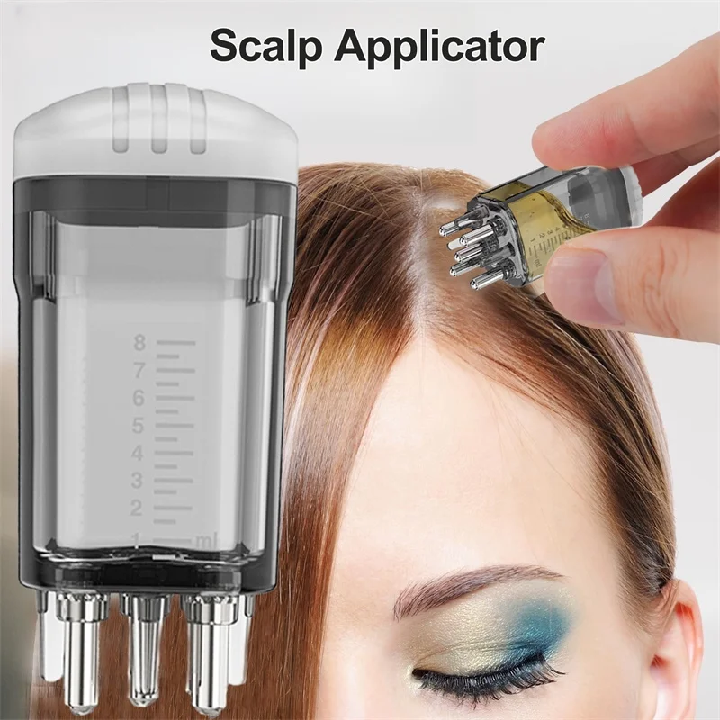 

8ml Hair Oil Applicator Scalp Comb Ball Root Comb Applicator Bottle Scalp Massager Hair Regrowth Suitable for Various Liquids