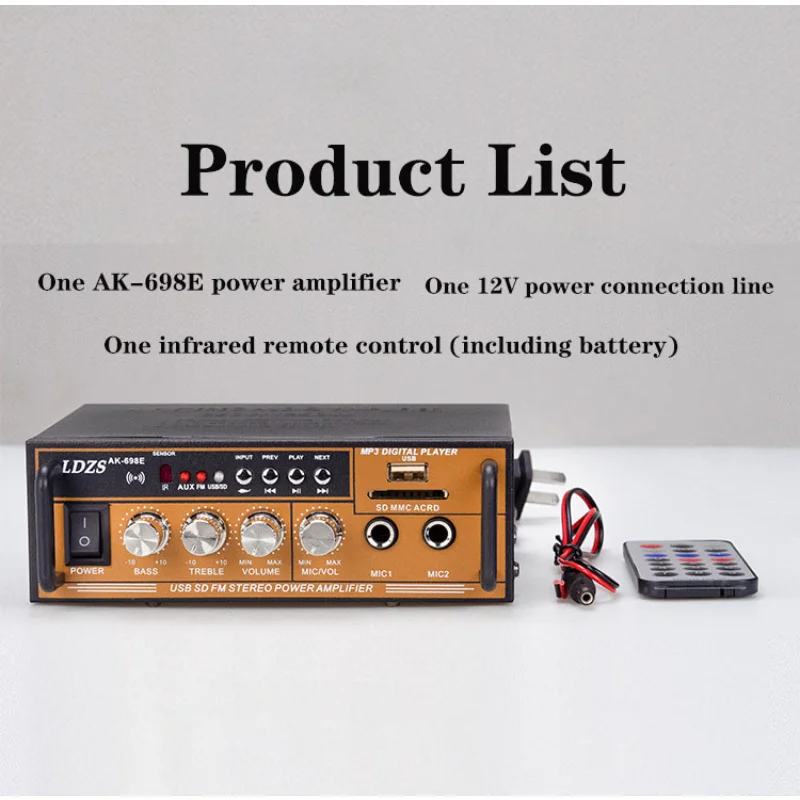 AK-698E BT5.0กำลังสูง220V ใหม่สำหรับครอบครัวเครื่องขยายเสียงใหม่คาราโอเกะระดับมืออาชีพไข้คาราโอเกะเครื่องขยายเสียงเสียงคาราโอเกะ