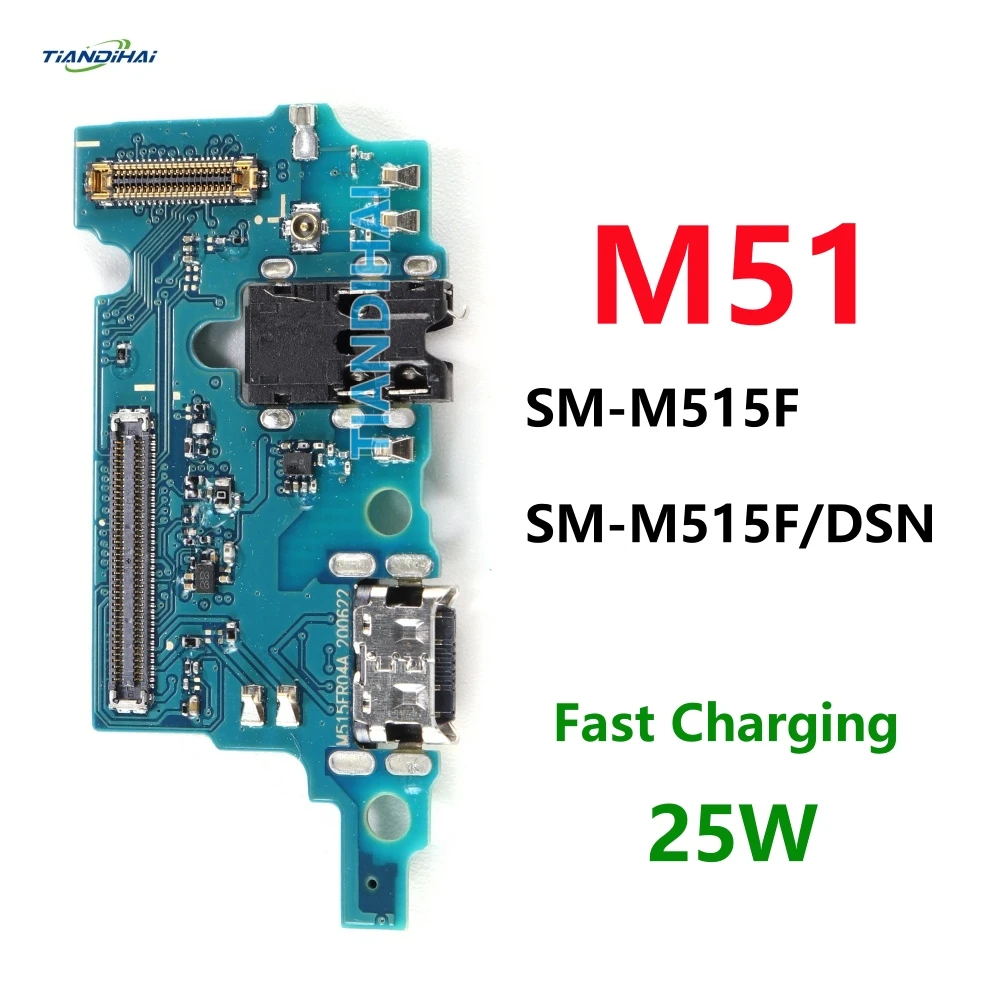 USB Charging Board Dock Port Connector For Samsung Galaxy M51 M515F M515F/DSN M515 Charger Type C Plug Mic Flex Cable