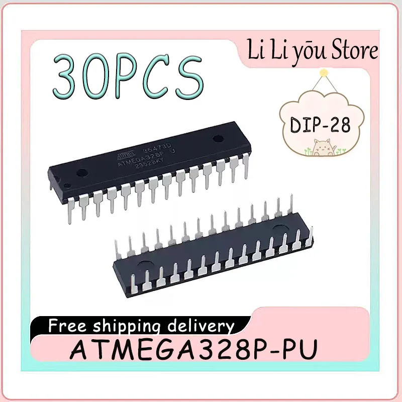 

(30piece)100% New ATMEGA328P-PU ATMEGA328 ATMEGA328P ATMEGA328P P U DIP-28 In Stock IC Chip Chipset