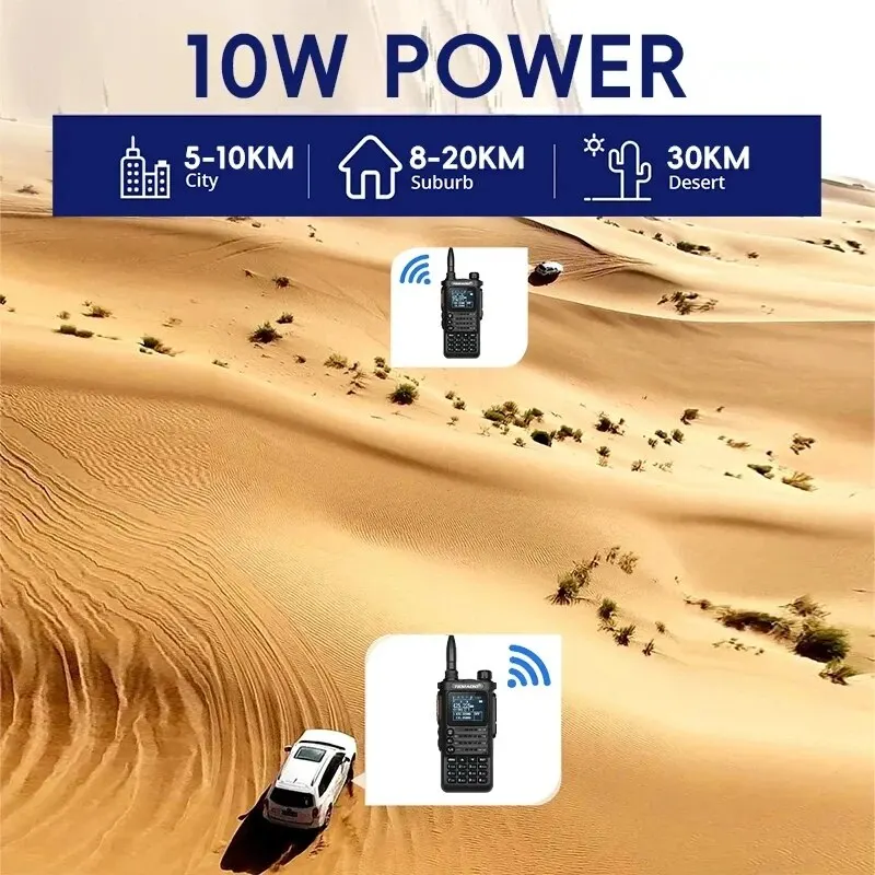 TIDRADIO TD H8 10 واط عالية الطاقة لاسلكي تخاطب طويلة المدى المحمولة اتجاهين راديو اتصال الهاتف APP البرمجة اللاسلكية هام GMRS