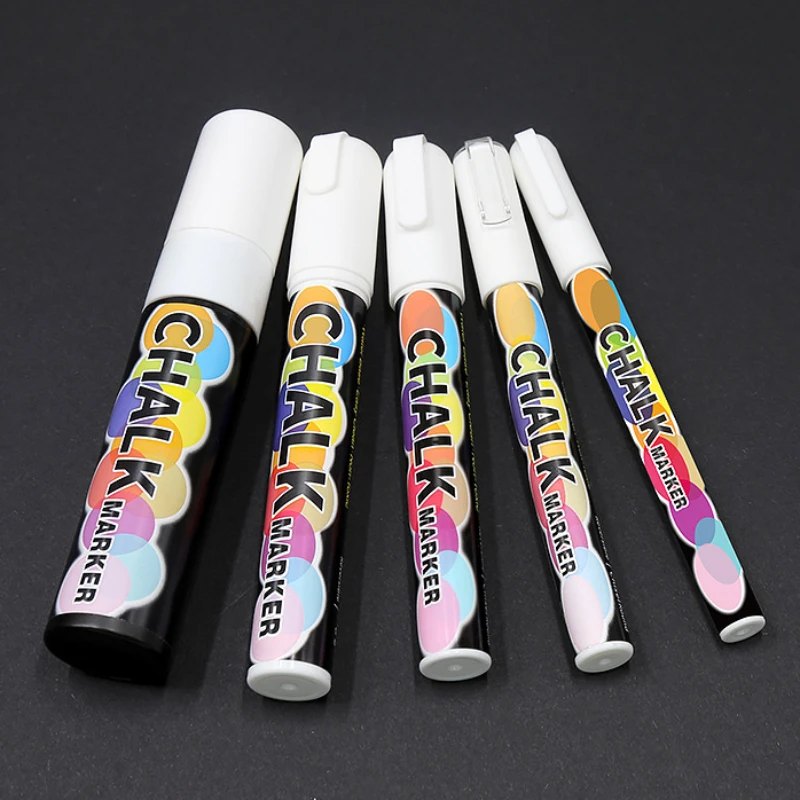 Imagem -02 - White Liquid Chalk para Uso Escolar Caneta Branca Apagável sem Poeira Suprimentos para Sala de Aula Crianças Grafite mm mm mm 10 mm 15 mm