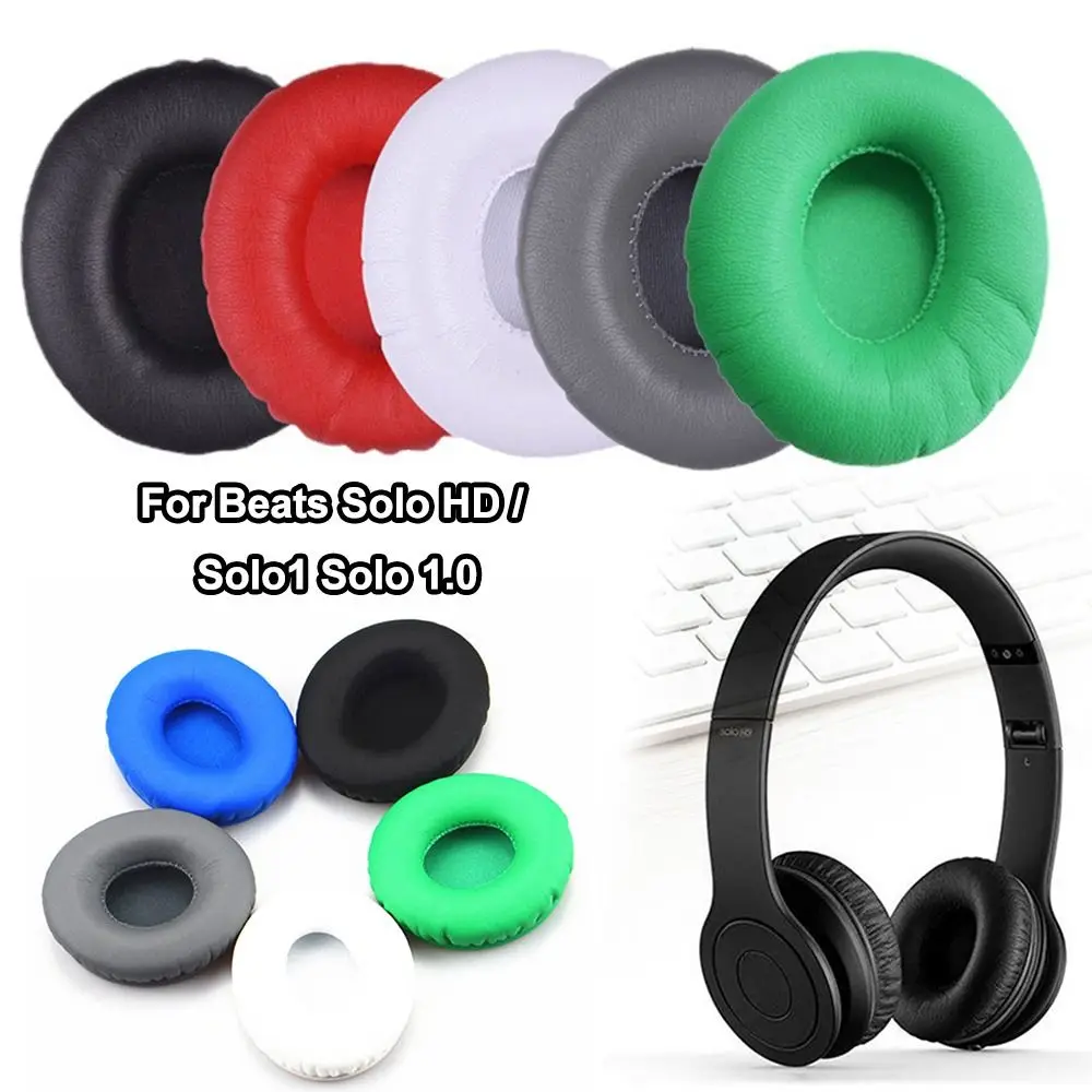 1Pair Replacement Headset Foam Pad Ear Pads Earbuds Cover Ear Cushion Headphones Accessories For Beats Solo HD / Solo1 Solo 1.0