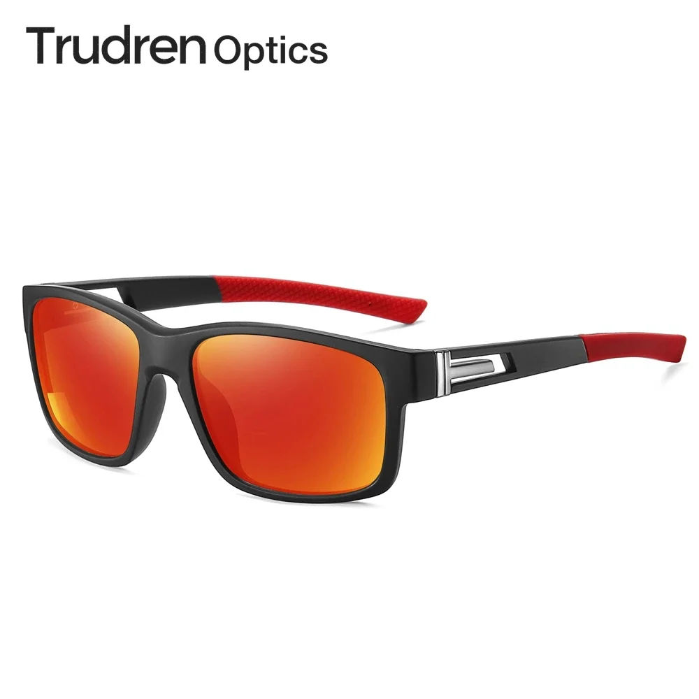 

Trudren Unisex TR-90 Rectangle Sporty Sunglasses for Men Fishing Polarized Sun Glasses Womens Driving Sunglass Rubber Tips 2050