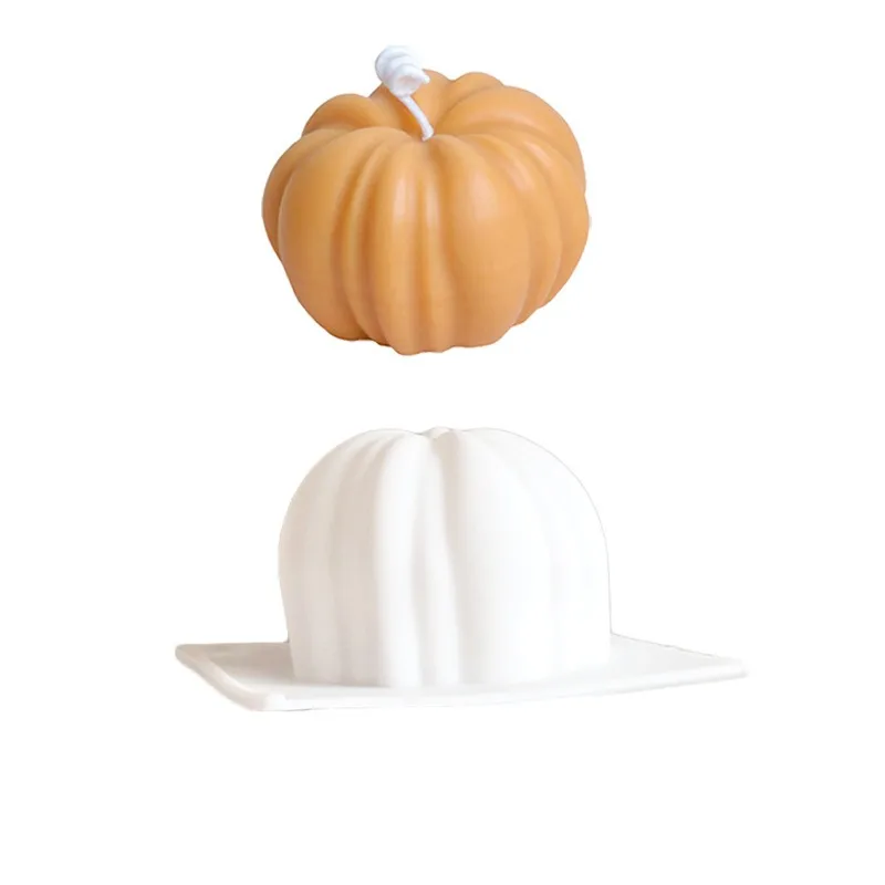 Simulation 3D Halloween Kürbis Aromatherapie Kerze Modellierung Form Gips Backen Kuchen Dekoration Silikon Form