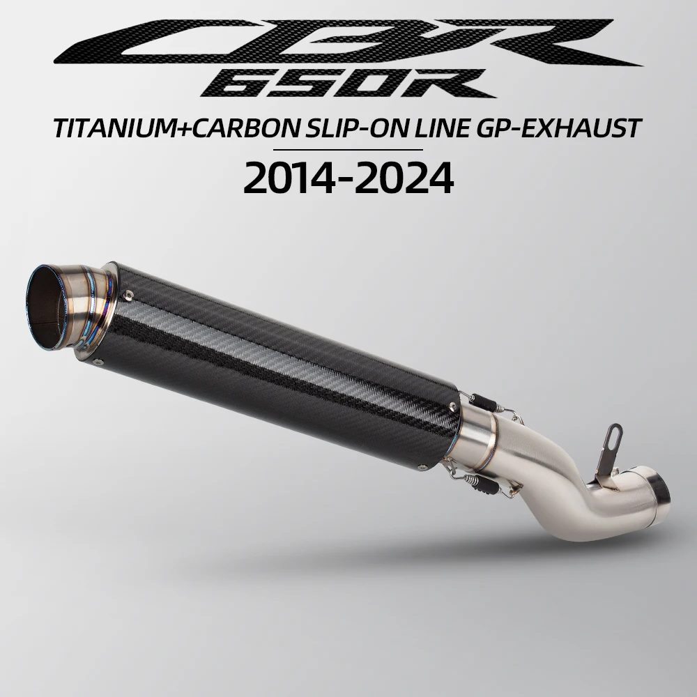 

CB650R Exhaust Muffler For Honda CBR650 CBR650R CB650F CBR650F 2014-2026 Motorbike Escape Slip on Line Tail Tube with DB Killer