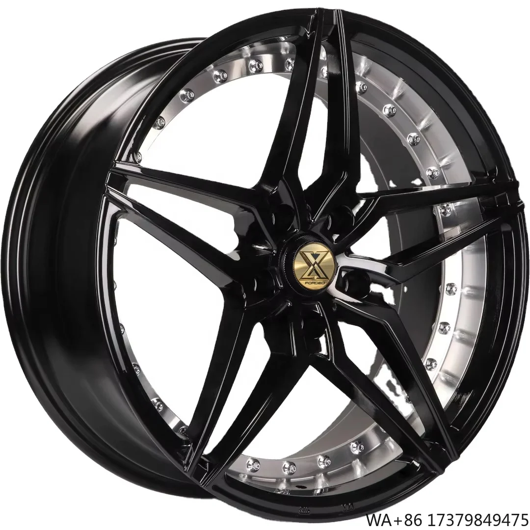 

Custom 2-Piece Forged Wheels 5x120 5x130 5x112 Alloy Rim 17-26 Inch Gloss Silver/Gloss Black 35mm New Aluminium Alloy