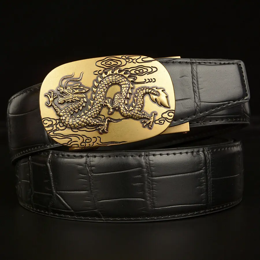 Men Belt Cowhide Leather Belt for Men Luxury Designer Automatic buckle Man Belts