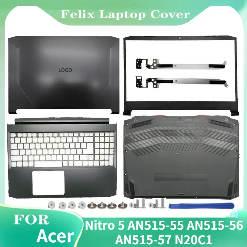 

New For Acer Nitro 5 AN515-55 AN515-56 AN515-57 N20C1 Laptop LCD Back Cover/Front Bezel/Hinges/Palmrest/Bottom Case