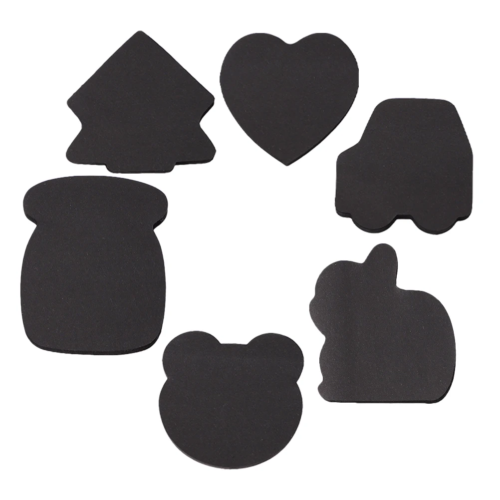 

6pcs Black Sticky Notepads Multi-functional Self-adhesive Tabs Office Supplies Student Accessories Pocket Note Pads