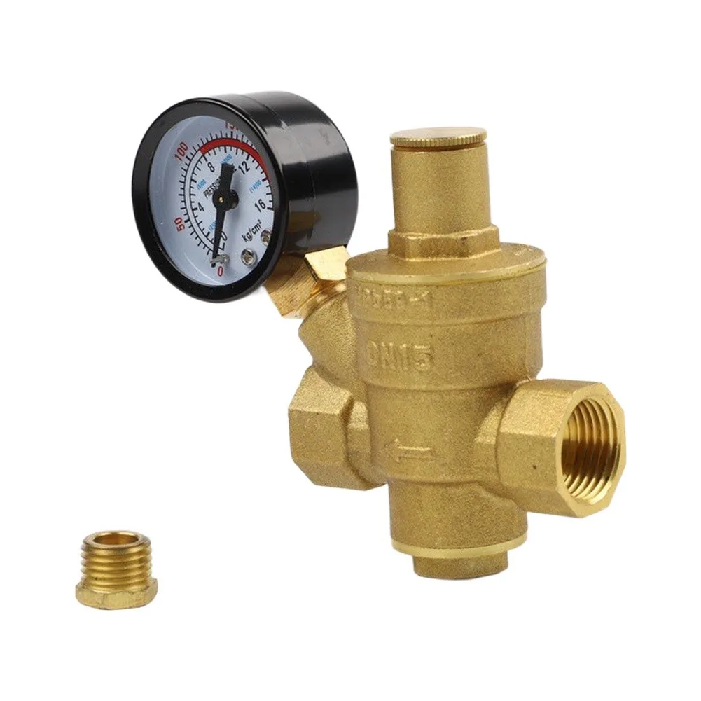 Adjustable Valve Adjustable Pressure Control Yellow Brass Pressure Reducer Easy Adjustment Tool For Home Improvement