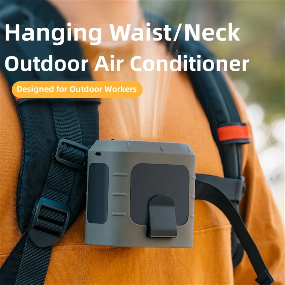 

Multi-functional Outdoor Fan Hanging Neck Fan Portable Camping Hiking Sports Usb Mini Fan With 8000mah Power Bank With Light