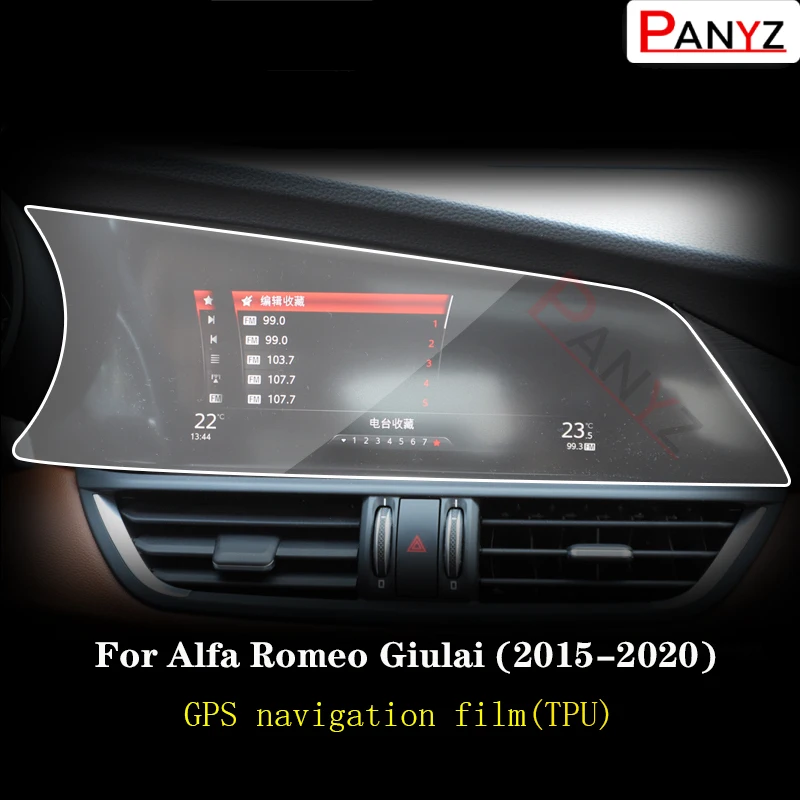 For Alfa Romeo Giulia 2015-2023 Car GPS Navigation Protective Film LCD Screen TPU Cover Anti-Scratch Protector Membrane 8.8 Inch