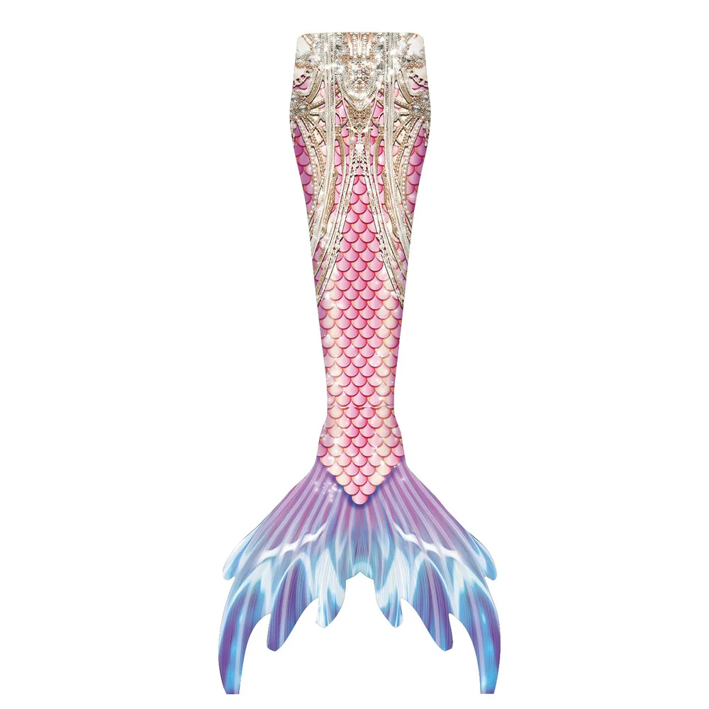 Modern Mermaid Princess Cosplay Swimingsuit Costume Colorful Halloween Kid Girl mermaid tail