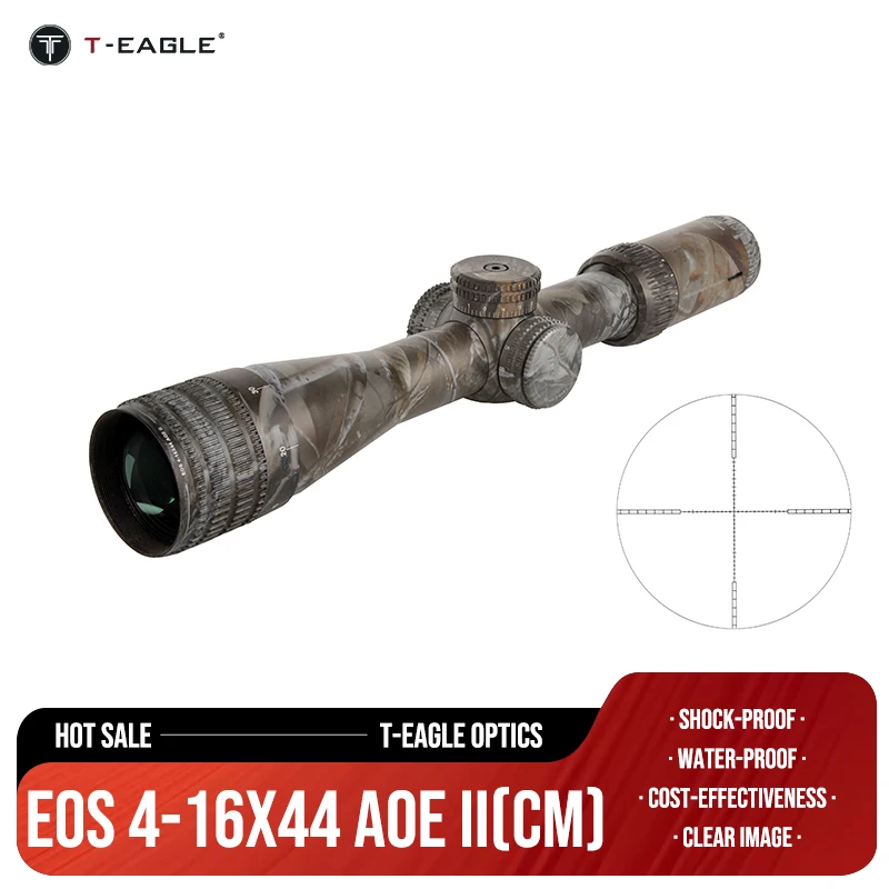 T-EAGLE eos 4-16x44 aoe Wide Angle Tactical Hunting Riflescope Shotting Optical Rifle Scopes Airsoft Sight Fits.308 .223