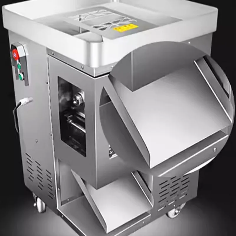 Picture 4: Commercial Large Meat Shredding and Slicing Machine2.5//3/3.5/4mm One-Time Shredder Machine Double Blade Set 220/110v Customized