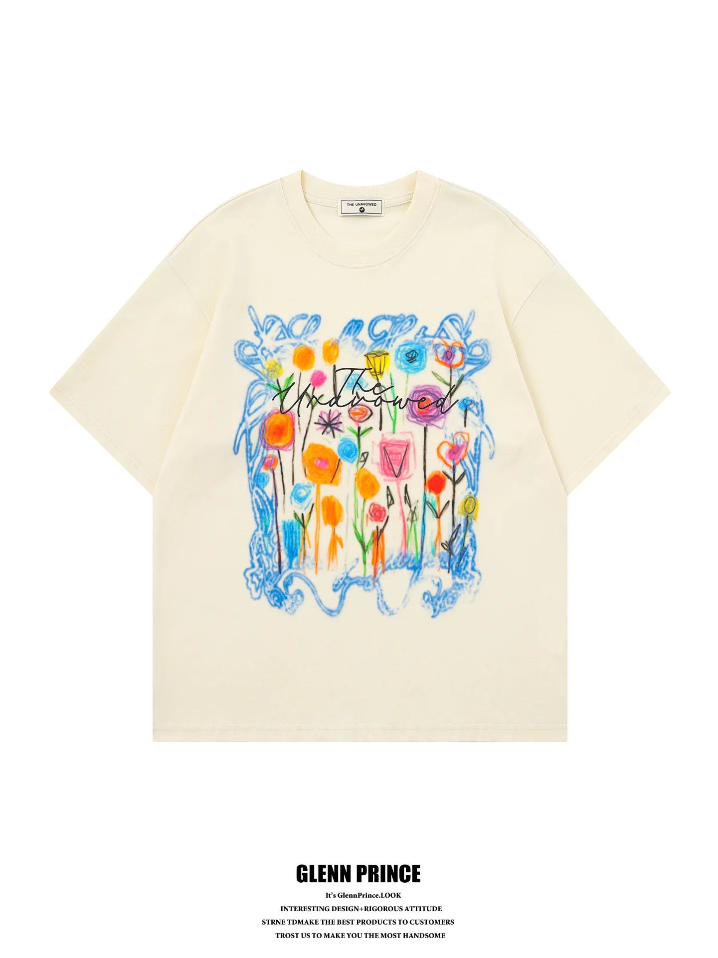 

Dopamine Boosting Hand-Drawn Graffiti Short Sleeve T-Shirt Men's Summer 2026 Lazy Style Korean Trend Cotton Breathable Casual...