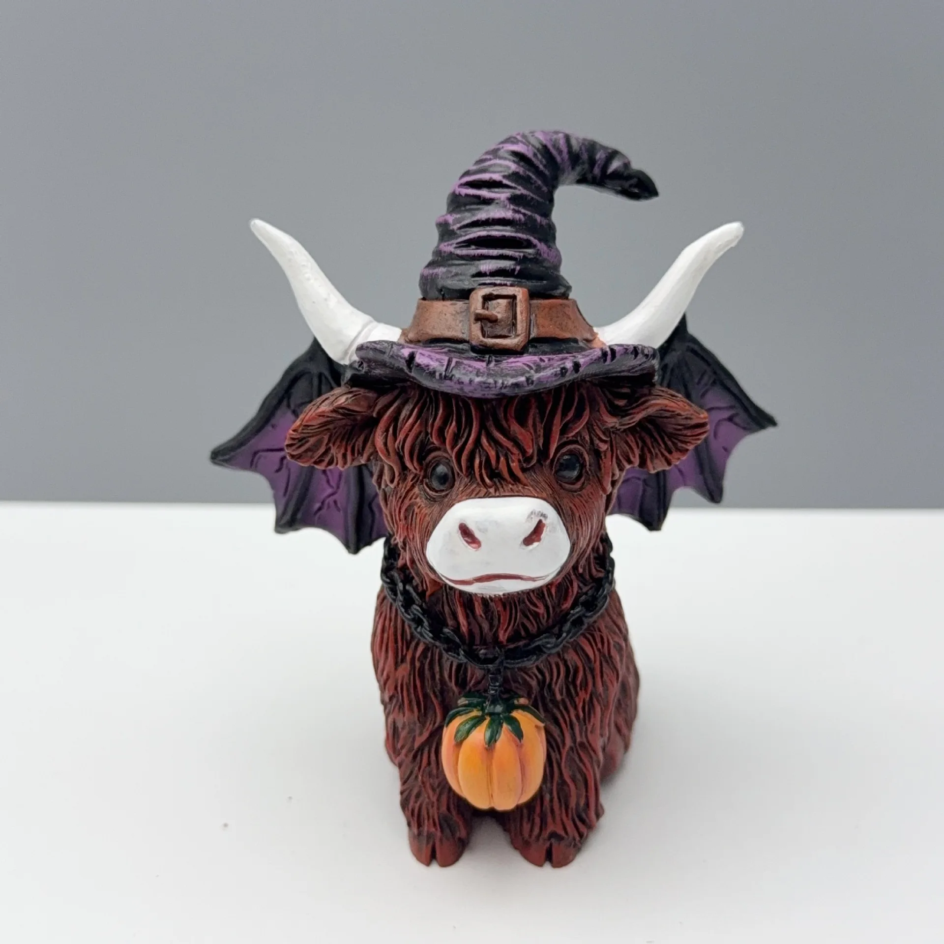 New Halloween Highland Cow Home Garden Ornaments Farmhouse Dining Table Family Entrance Decoration Gift