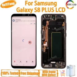 Painel de toque LCD para Samsung Galaxy S8 Plus, tela com sombras queimadas, digitalizador, 100% testado, G955, G955FD, G955F, 6,2