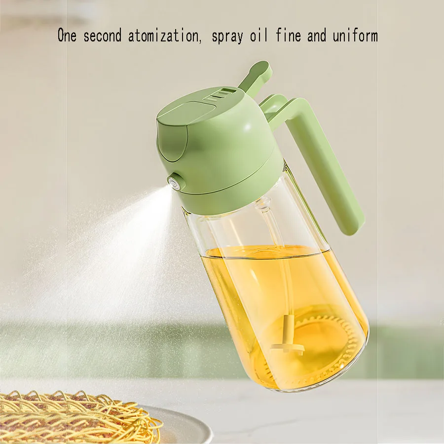 2in1 500ml Glass Oil Sprayer Oil Spray Bottle Oil Tank BBQ Kitchen Baking BBQ Picnic Kitchen Tools for Businesses