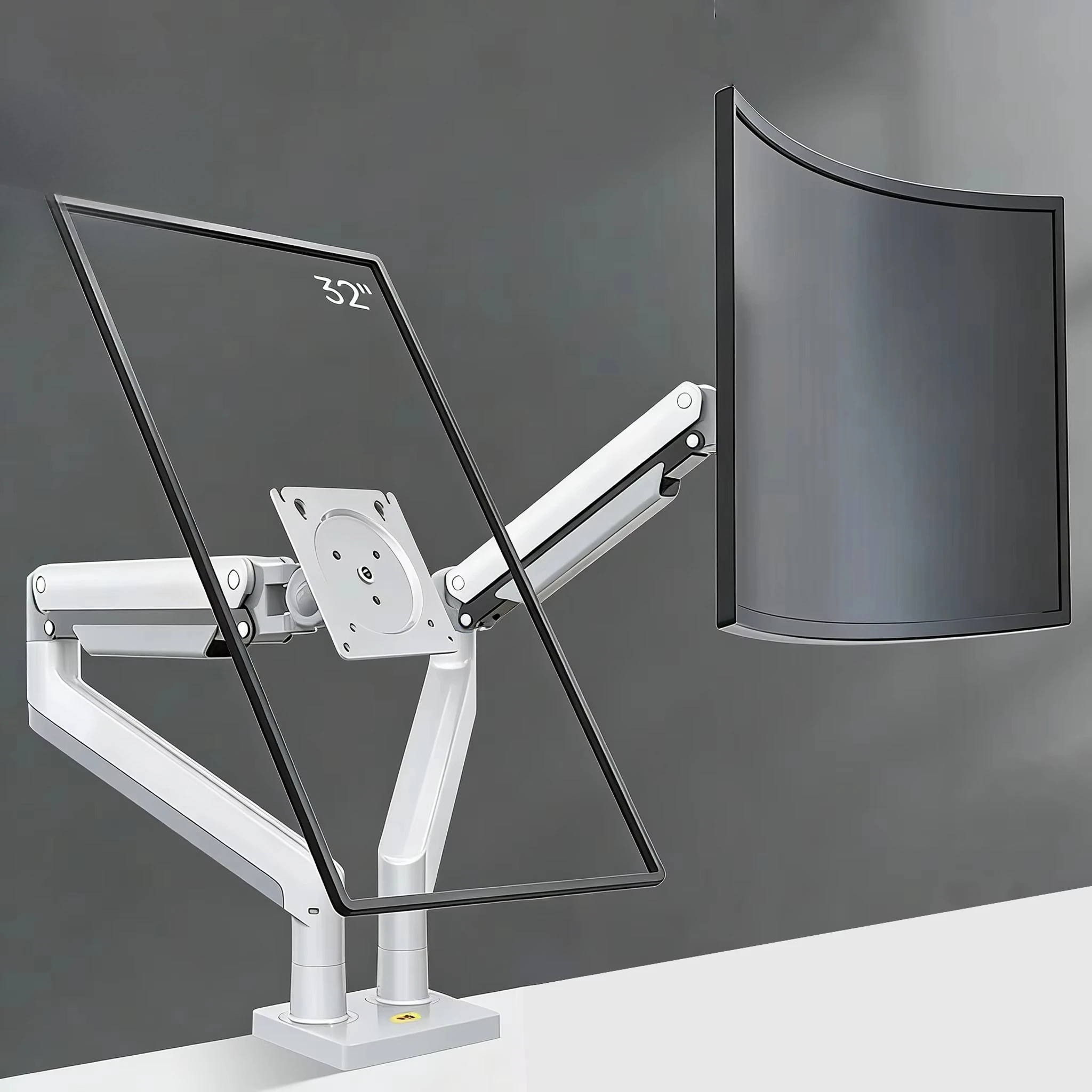 

G32 Dual Monitor Stand with Gas Spring Dual Monitor Stand Arm Suitable for 22-32 Inch Computer Screen Cooling Stand