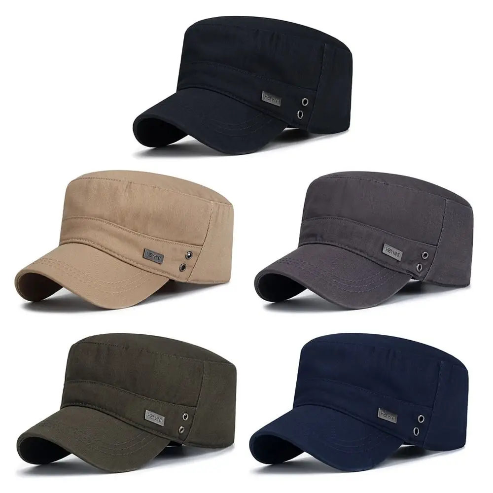 หมวกผ้าฝ้ายระบายอากาศได้ดีหมวกเบสบอลหมวกทหาร Topi taruna ฤดูใบไม้ผลิฤดูร้อน