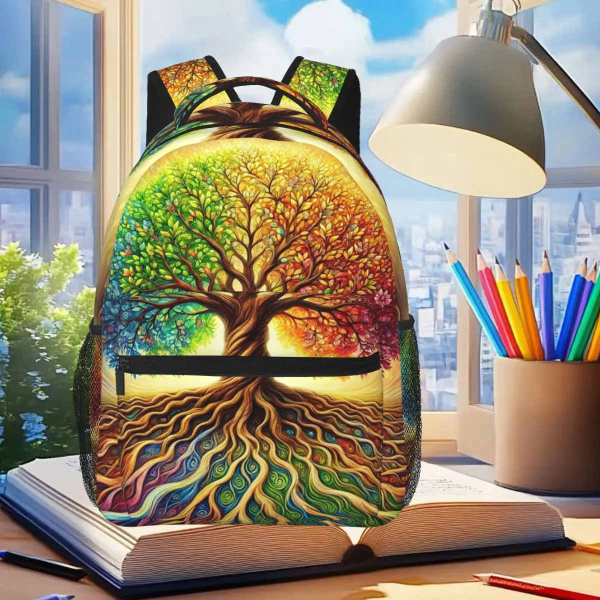 

Tree Of Life Nature Viking Yggdrasil Norse Backpack Student Boys Girls BookBag Children School Bag Shoulder Bags for Unisex