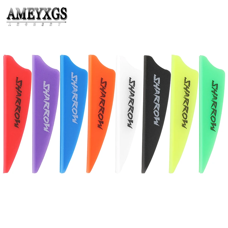 2 Inch Rubber Vane Arrow Feather 50/100pcs Shield-shaped Fletches Archery Fletching Recurve Compound Bow Hunting Shooting Target