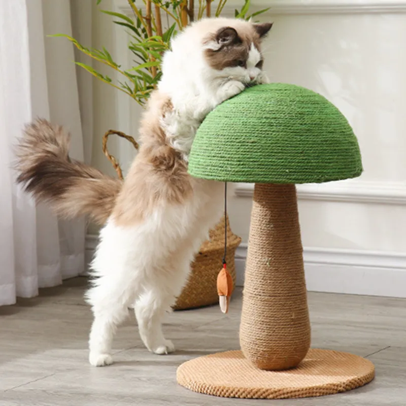 

Cat Scratcher Mushroom Cat Tree Scratch-resistant Cats Scratch Post Sisal Scratcher for Cats Claw Grinding Pet Toys Pet Supplies