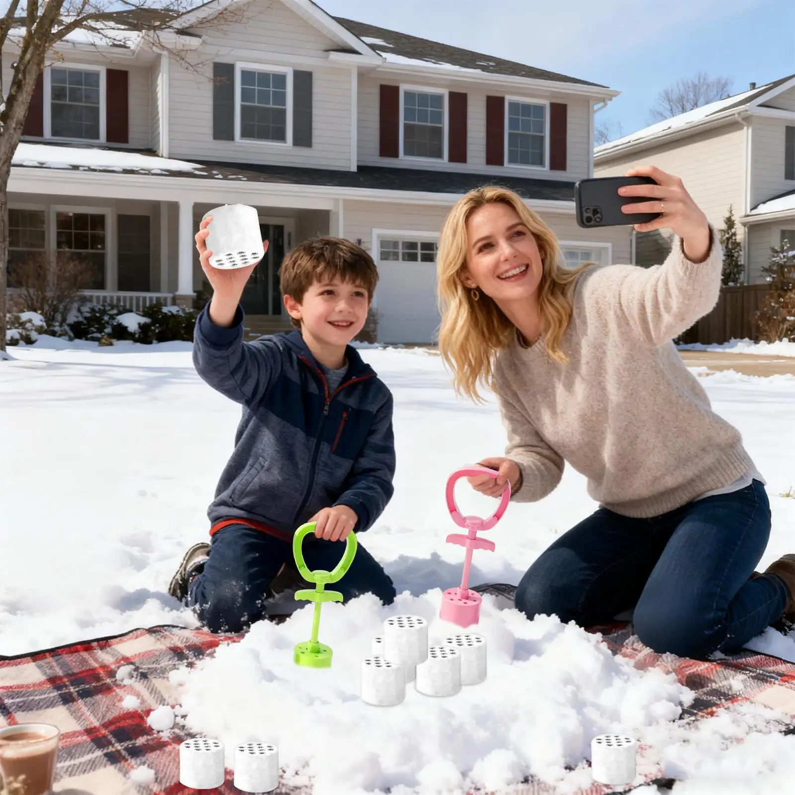 مجموعة قوالب الرمل على شكل قرص الفحم على شكل قرص العسل ألعاب الشاطئ الصيفية أدوات لعب الثلوج في الشتاء للأطفال في مرحلة ما قبل المدرسة في الفناء الخلفي والحديقة #3