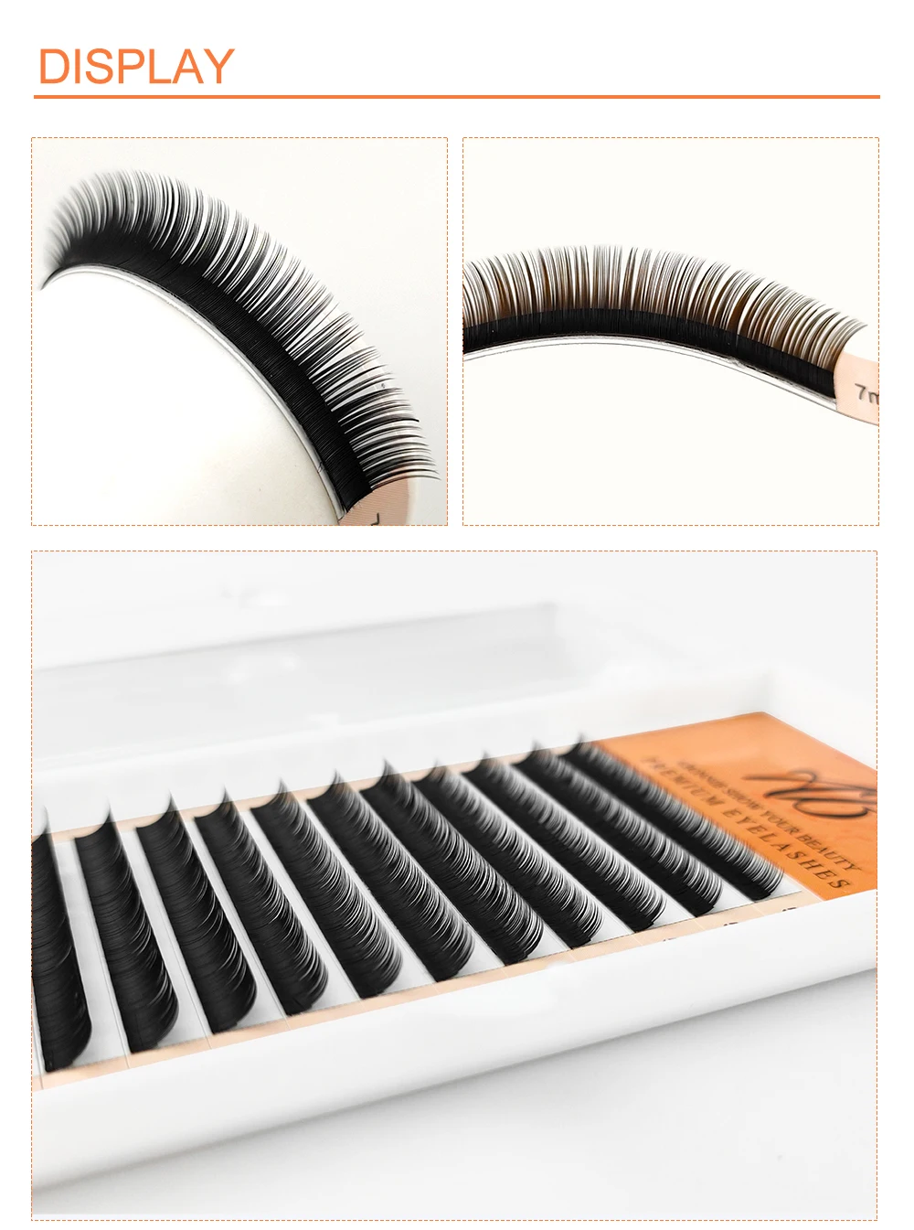 ABONNIE Braun-Schwarze Untere Wimpern 5-7mm Mix Einzelne Untere Wimpernverlängerung J-Curl Natürliche Kurze Nerzwimpern – Detail 7