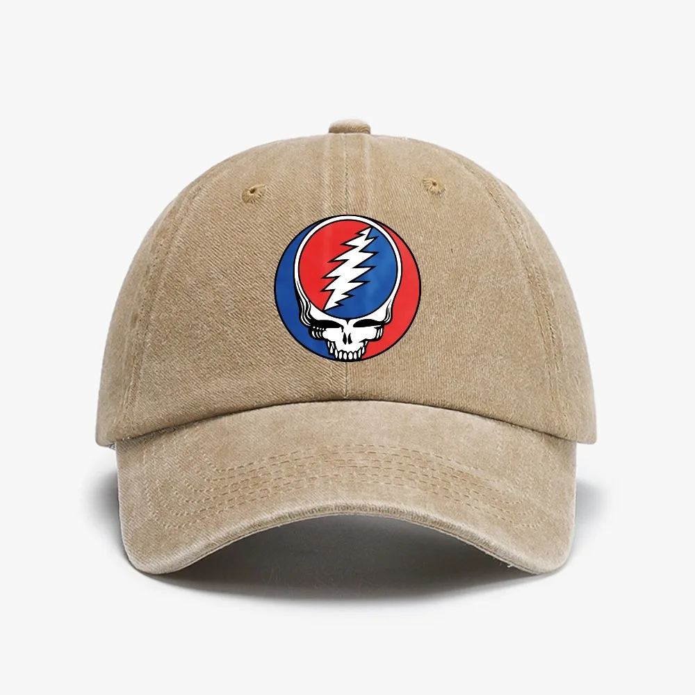 

Grateful Dead Street Hip Hop Washed baseball cap Reverse Printing Fashion Distressed Hat Adjustable Solid Color Golf hats