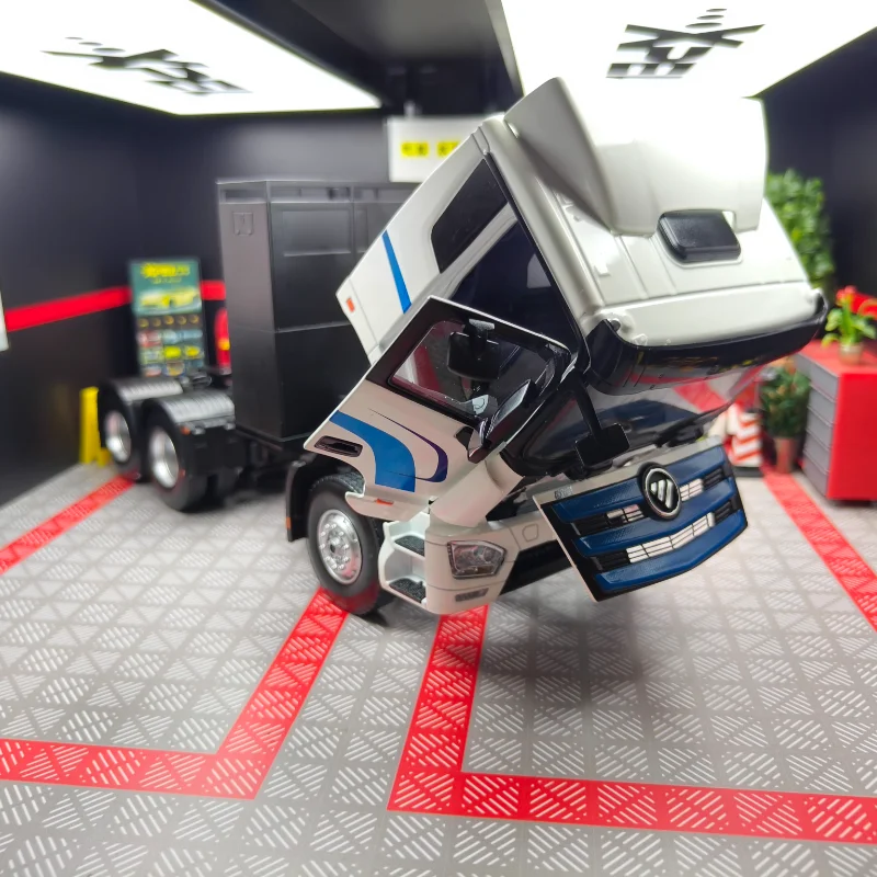 Fondu sous pression 1:24 échelle Foton Daimler Auman Zhilan tracteur Original usine alliage voiture modèle à collectionner jouet cadeau Souvenir affichage