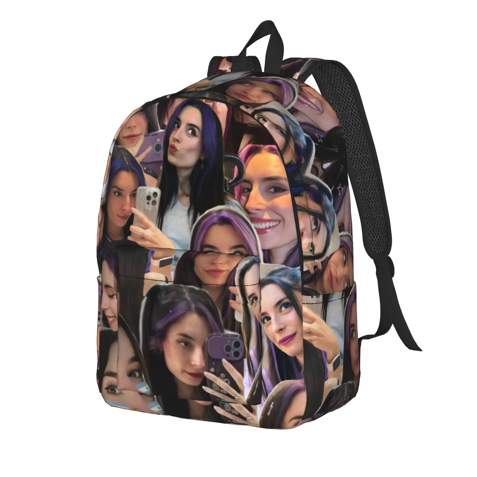 Real Photo Crowd Lyna Vallejos Backpack  Trekking Backpacks Women Design Soft High School Bags Fashion Rucksack