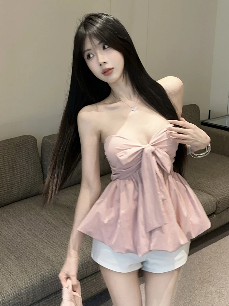 

Sweet Pure Desire Knot Strap Halter Short Skirt Set Casual Versatile Shorts Suit Sexy Style Summer Collection