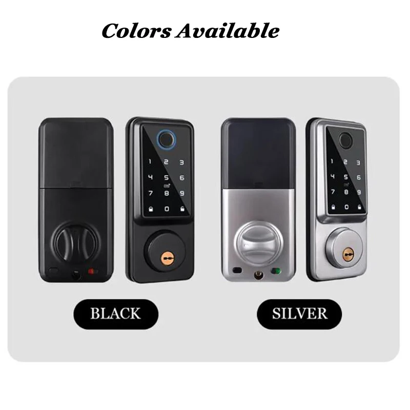 Smart Deadbolt Lock Keyless Door Entry Lock With Keypad Fingerprint Digital Lock Tuya Wifi Smart Life app Dynamic code