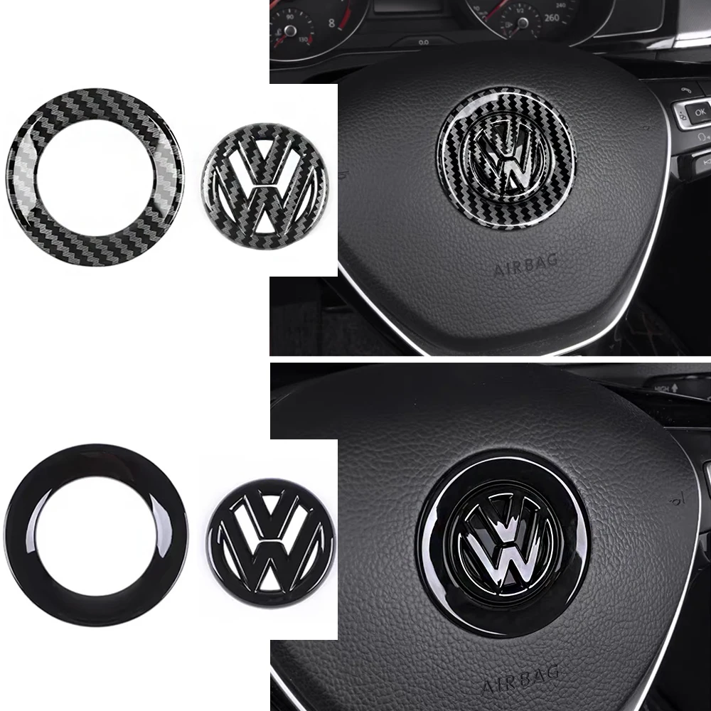 Auto volante adesivo ABS Auto emblema distintivo decorazione per Volkswagen VW GTI Passat B6 Golf 4 Polo Jetta Beetle Tiguan CC