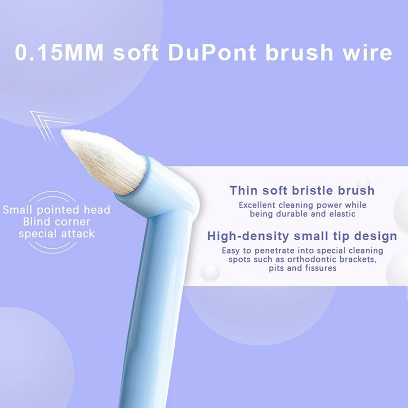 Small Pointed Tip Orthodontic Toothbrush Soft Teeth Cleaning Toothbrush Oral Care Tool Small Head Cleaning Between Teeth