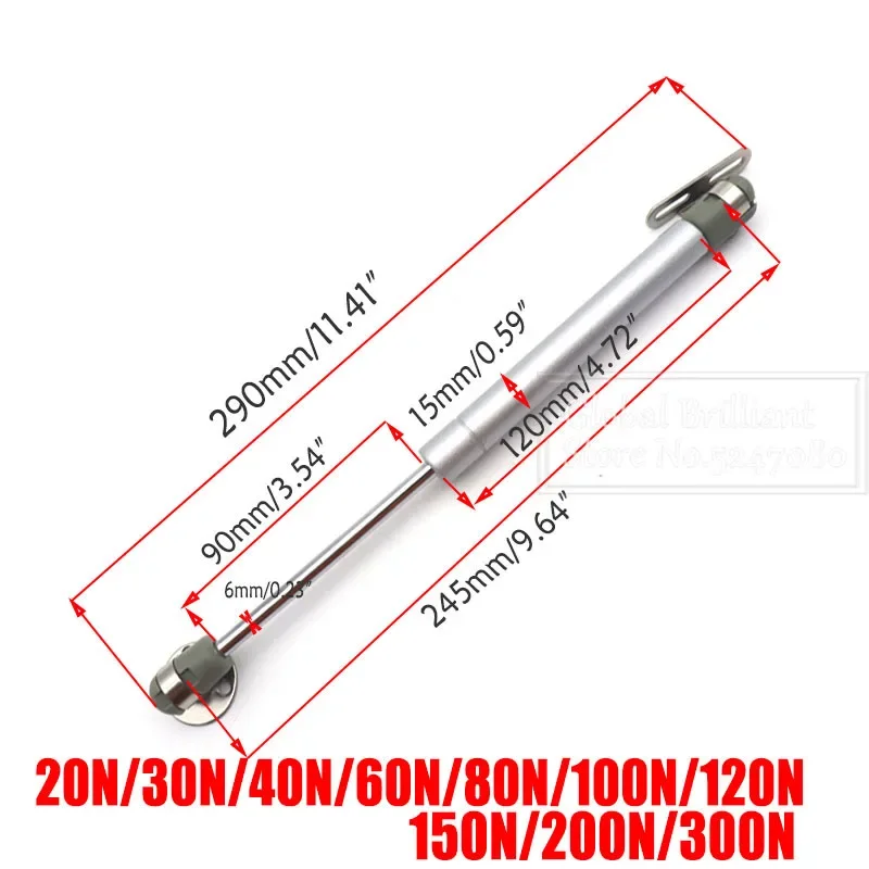 4pcs Pressure 100N/120N/150N/200N/300N Car Furniture Hinge Kitchen Cabinet Door Lift Pneumatic Support Hydraulic Gas Spring Stay