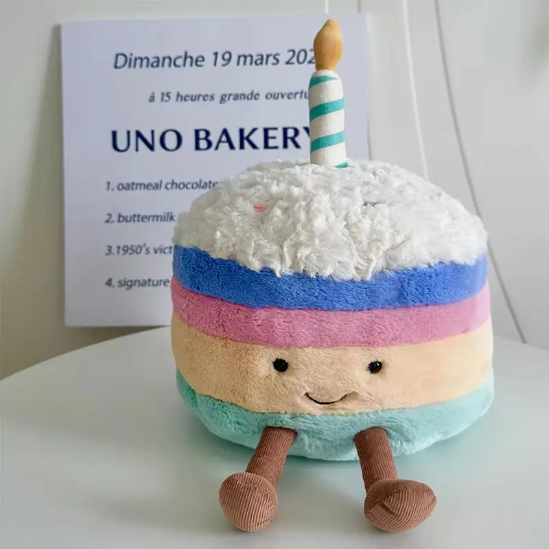 Nuevo pastel de cumpleaños, gato de gelatina, muñeco de peluche, pastel, marioneta de tela, tienda divertida y bonita, muñeca relajante, regalo de cumpleaños para Festival de San Valentín