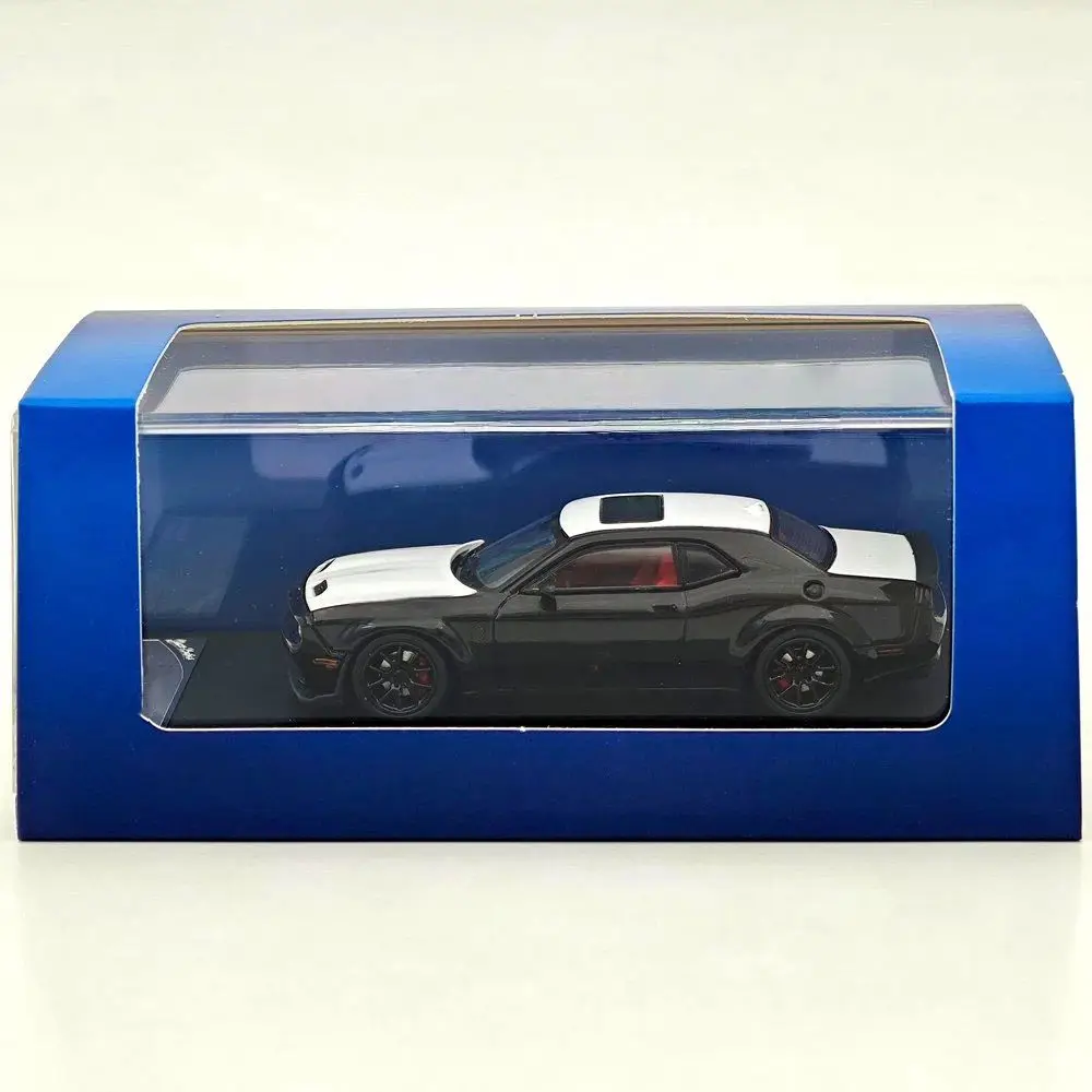 

Масштабная модель автомобиля 1/64 SH For Challenger SRT Hellcat Texas State Trooper, черная, литая, коллекционная, миниатюрная, ограниченная серия