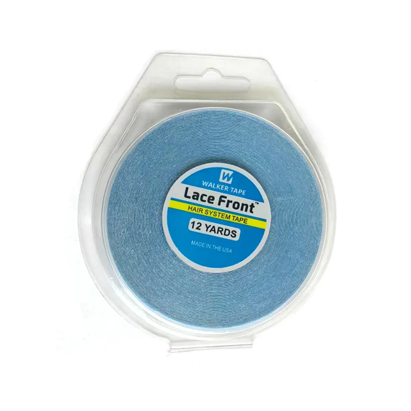 

All with box 0.8/1.0/1.27cm Width 12 yards Blue Lace front Tape Double side tape lace front tape hair extension tape
